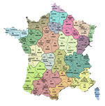 Recherche sur la carte de France 